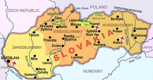 slovakia cities map